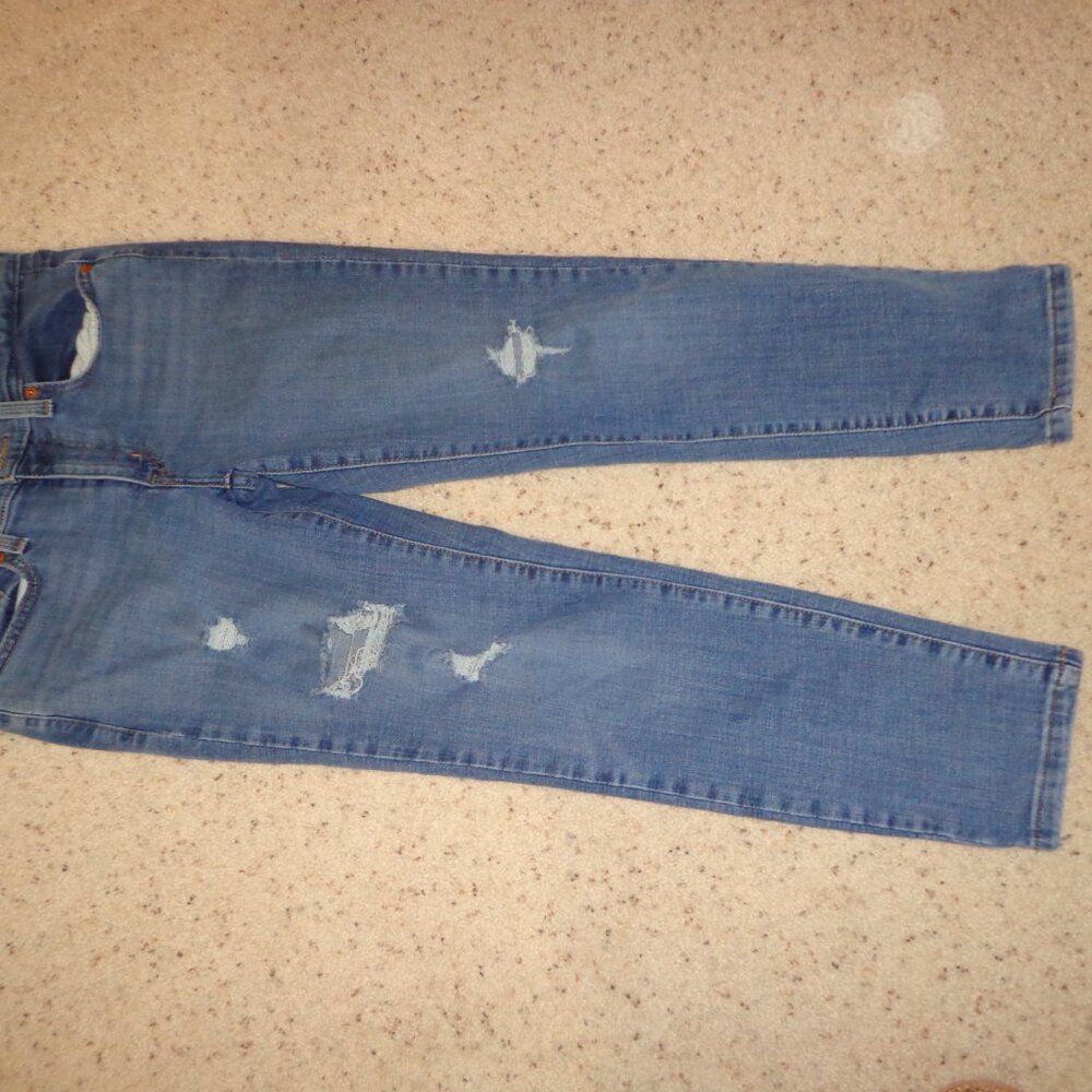 Levi Strauss & Co Boyfriend Destroyed Jeans 27 Zip Closure Straight Leg